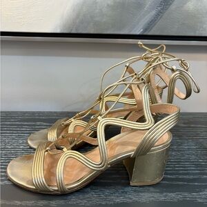 Gianvito Rossi Elegant Gold Strappy Women's Heels